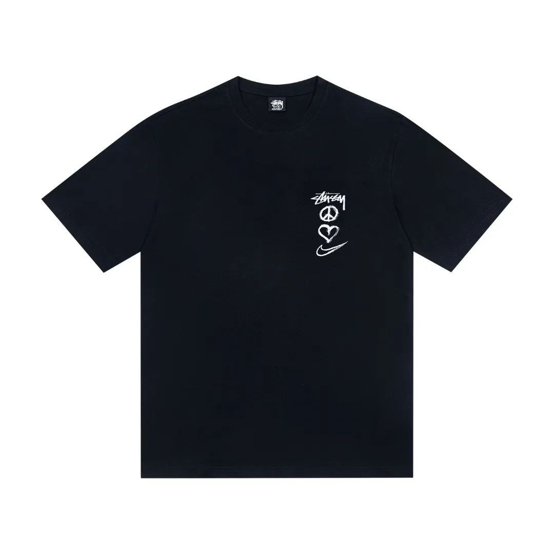 XY 113# P55 （In Stock ） Stussy x Nike Series Retro Logo T Same Style ：Black White Size：S M L XL ： 260 ：